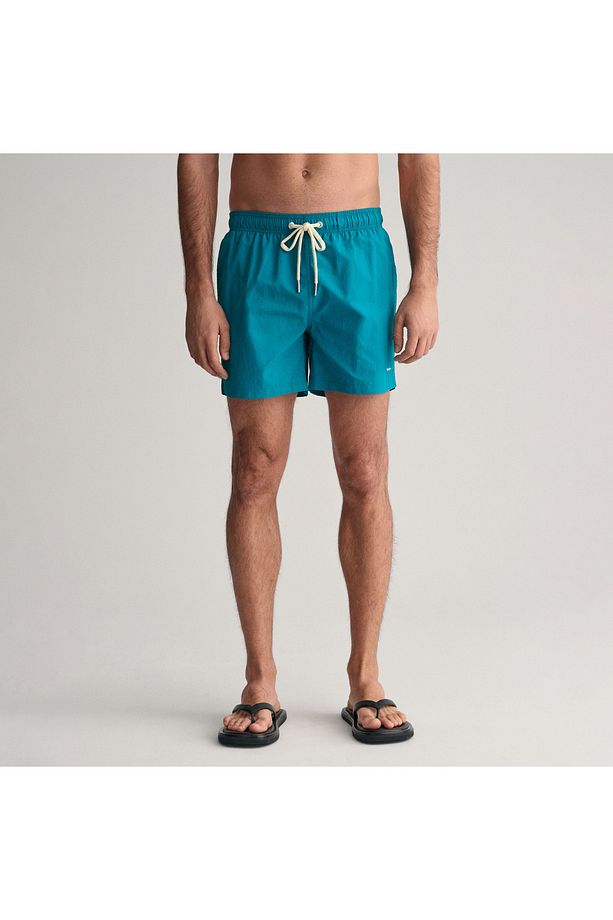 Erkek Mavi Regular Fit Logolu Mayo Şort - 6