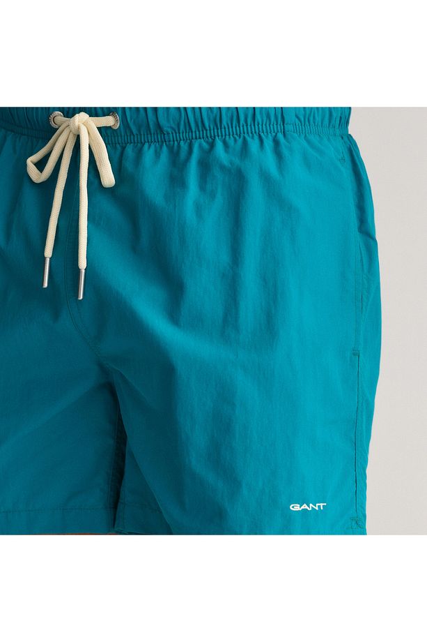 Erkek Mavi Regular Fit Logolu Mayo Şort - 5