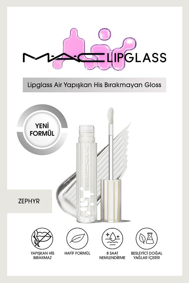 Lipglass Air Yapışkan His Bırakmayan Gloss - ZEPHYR - 1