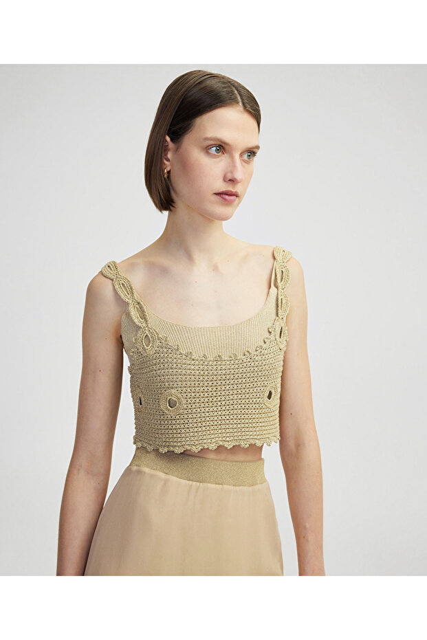 Kroşe triko büstiyer - 1