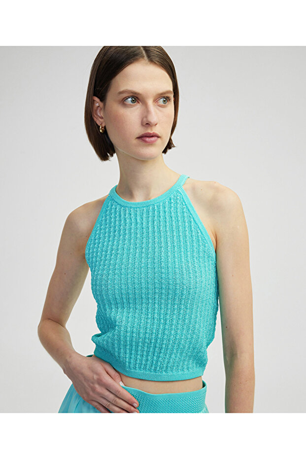 Lurex iplikli ajurlu triko - 1