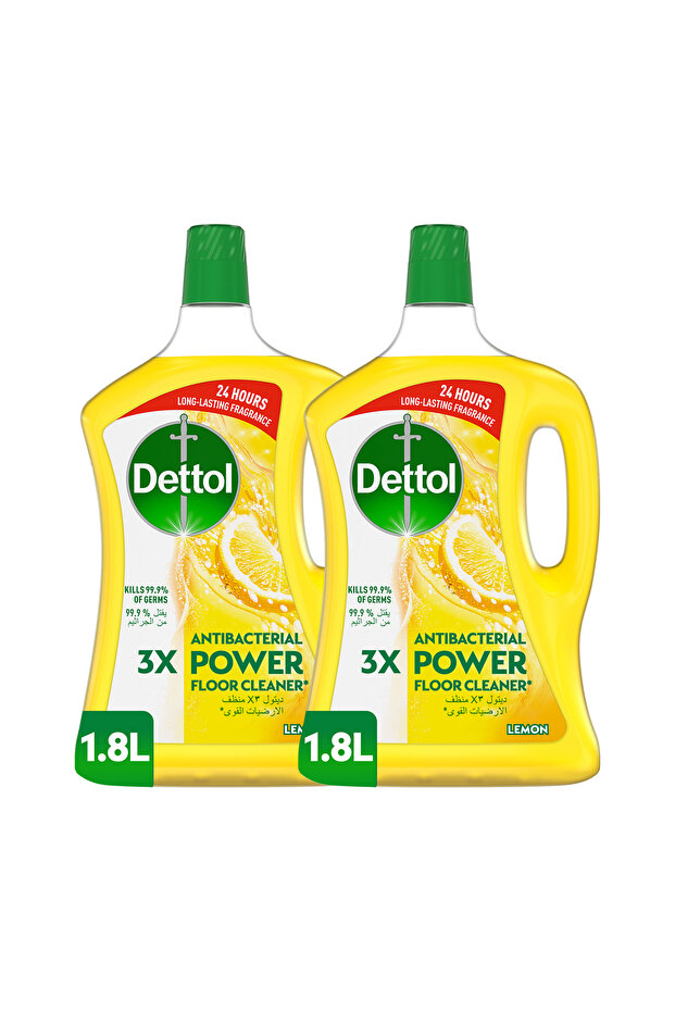 Power Floor Cleaner, Lemon Scent, 1.8l X 2