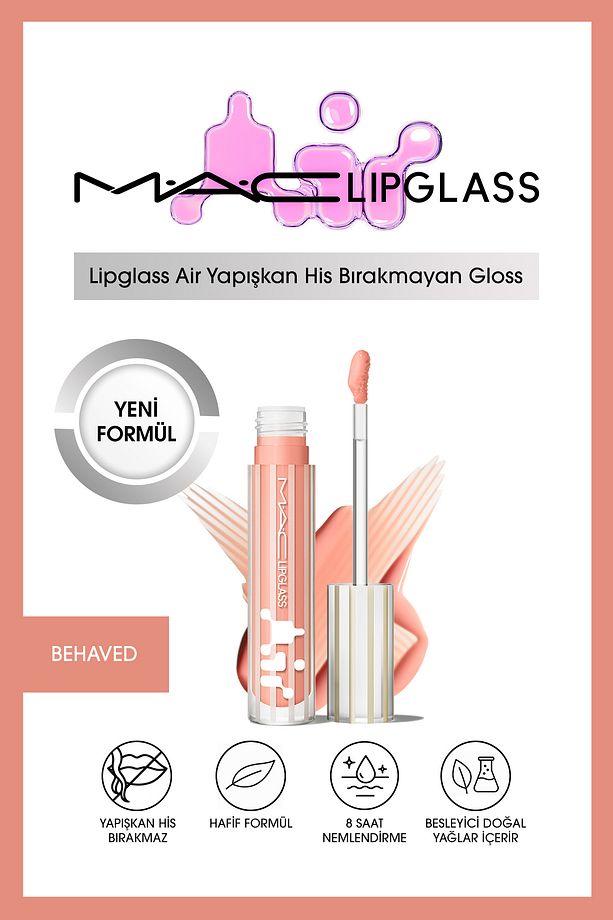 Lipglass Air Yapışkan His Bırakmayan Gloss - BEHAVED - 1