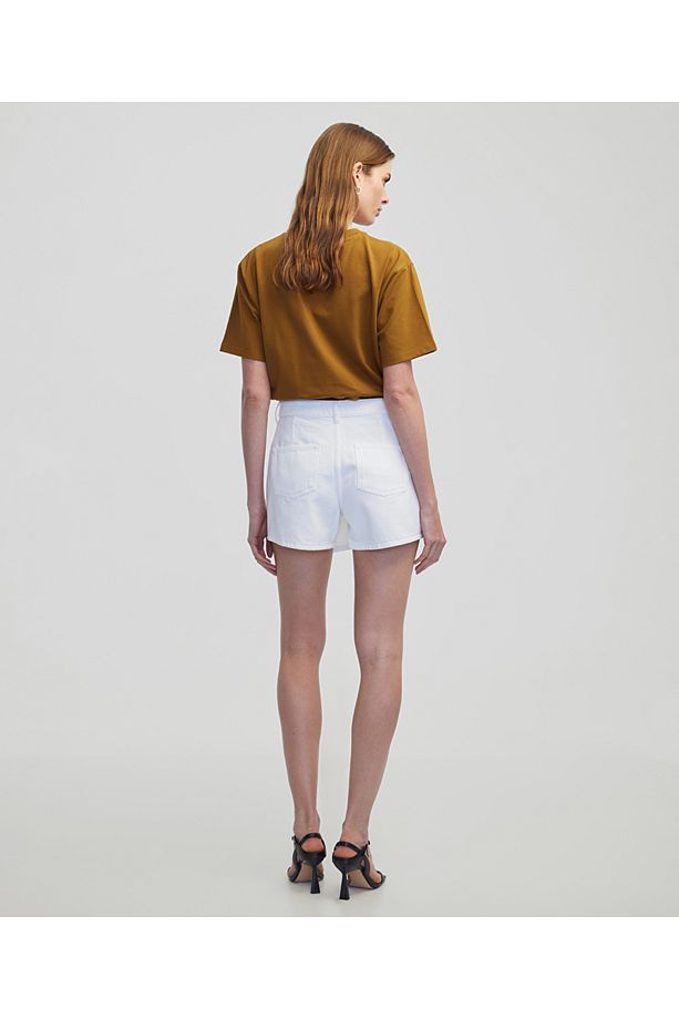 Anvelop denim şort etek - 6