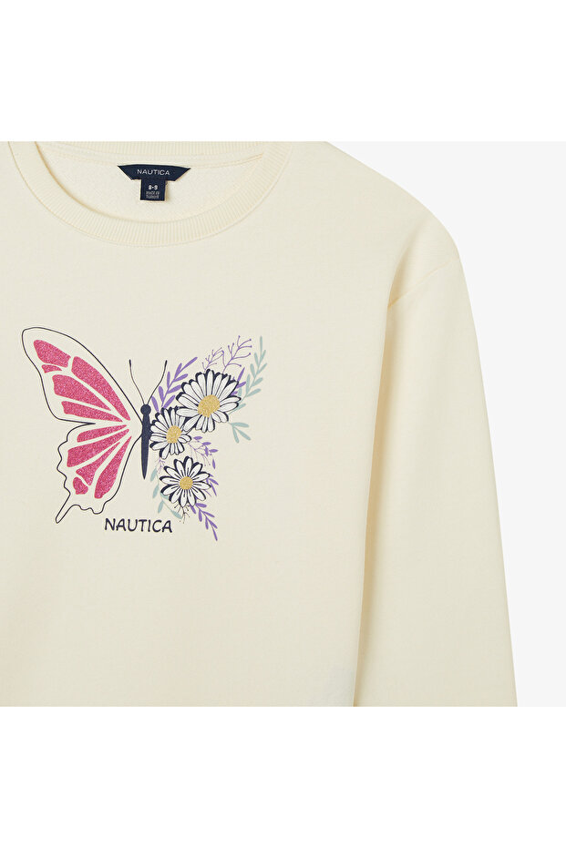 Knit Active Top Çocuk Krem Eşofman Üstü - 2