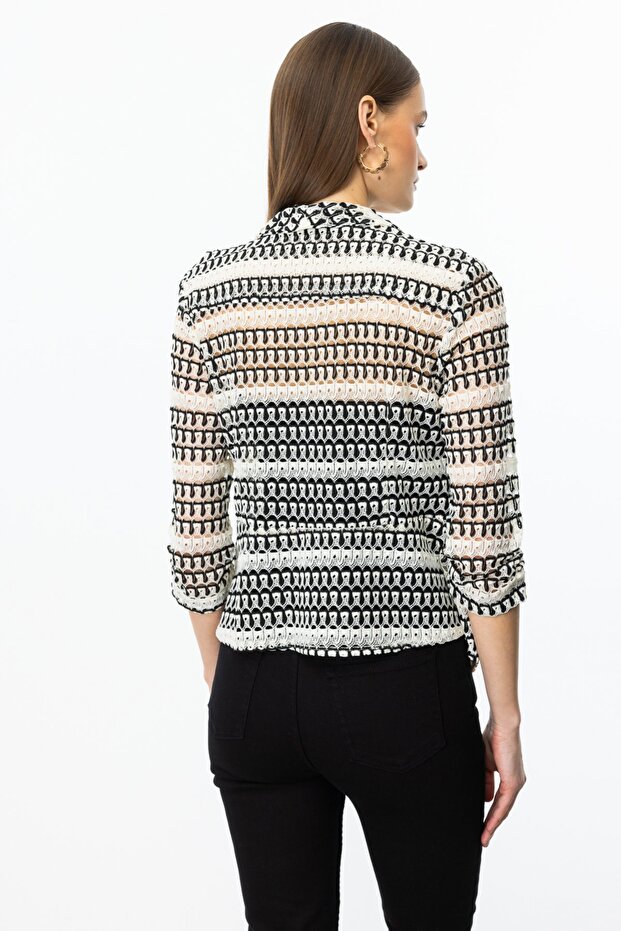 Desenli Tül Ceket - 4