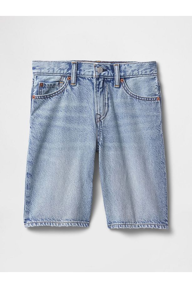 Erkek Çocuk Mavi UltraSoft '90s Loose Denim Şort - 5