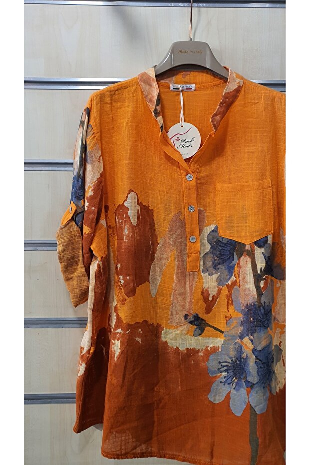 قميص إيطالي بنمط سبلاش 3 أزرار - 3