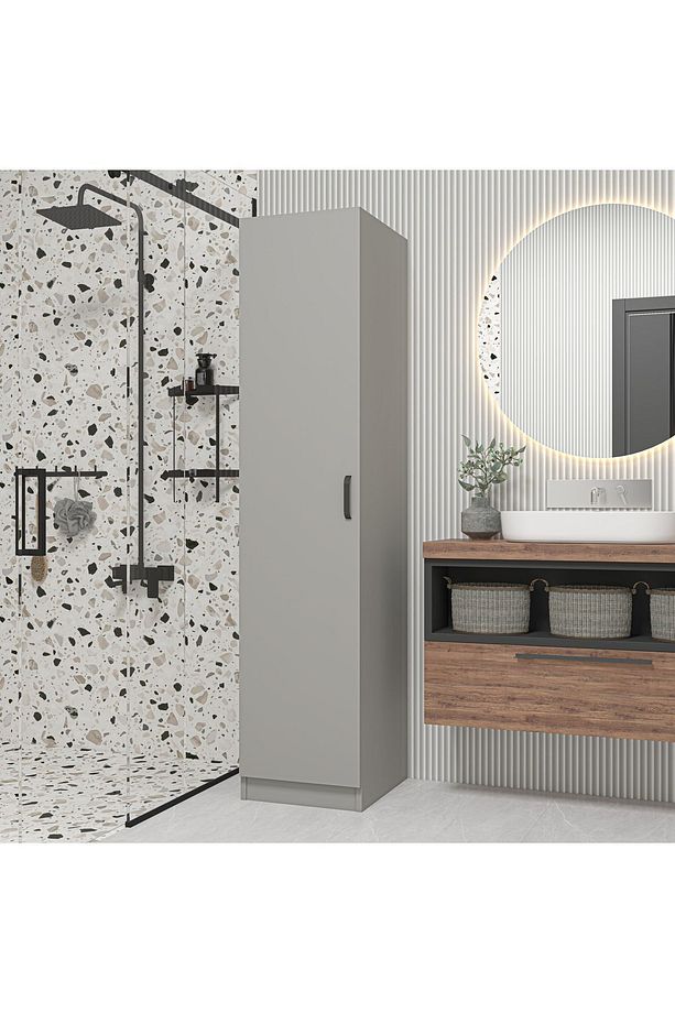Yaman Luna Tek Kapaklı 4 Raflı Çok Amaçlı Mutfak Kiler Ve Banyo Dolabı - 2