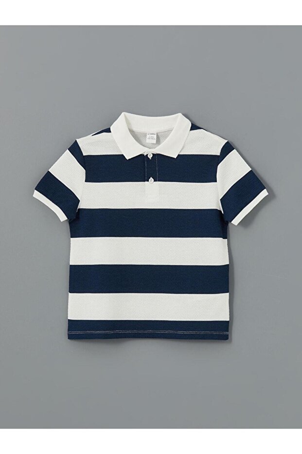 Polo Neck Striped Boy's T-Shirt (S5)