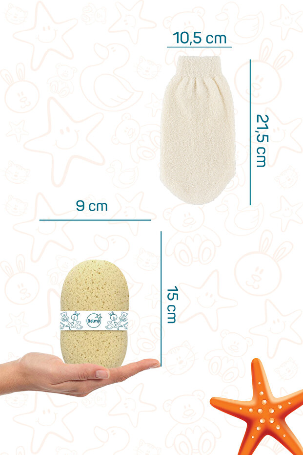 Bebek Banyo Eldiveni Ve Süngeri - 2