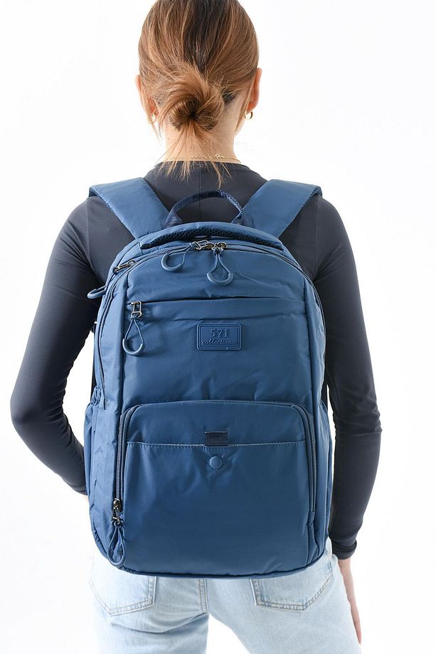 Orta Boy Sırt Çantası Ultra Hafif Çok Cepli Mavi (Model:571-13-9E) - 1