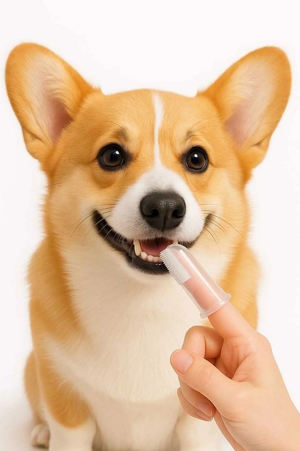 Kedi ve Köpek İçin Silikon Parmak Diş Kaşıyıcı Dil Temizleyici Diş Fırçası - 2