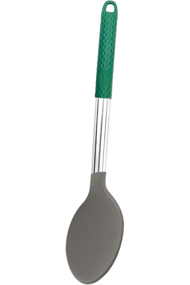 Silicon Serving Spoon, Green Handle with Textured Grip,kitchen tool,BB3733
