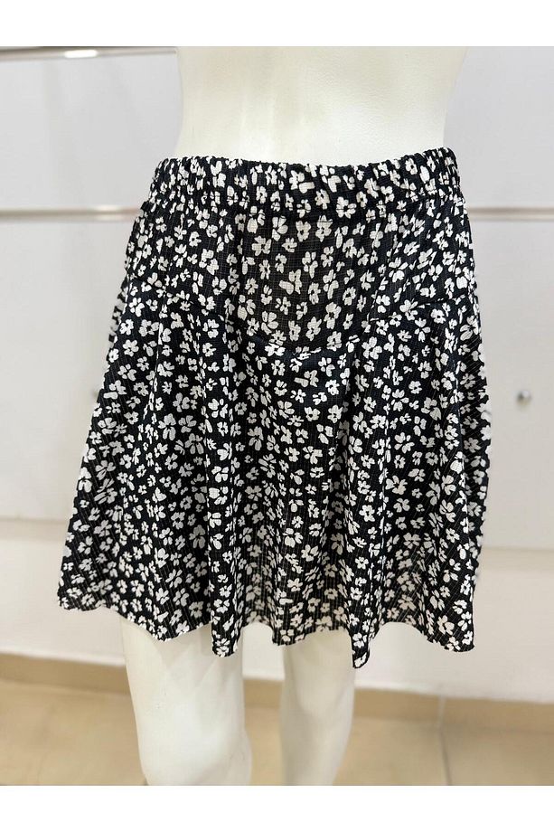 volanlı kız şort etek /volanlı çiçek desen mini şortlu etek/ mini yazlık şort etek - 8