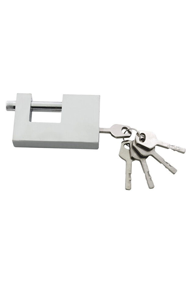 White rectangular padlock, 70 mm - 1
