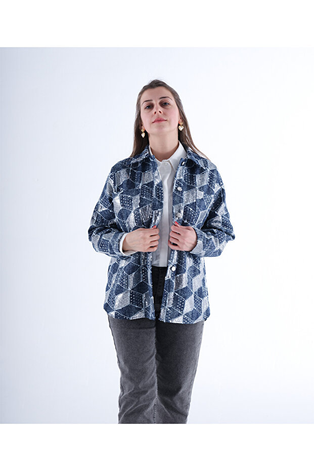 Payetli Kot Ceket - 2