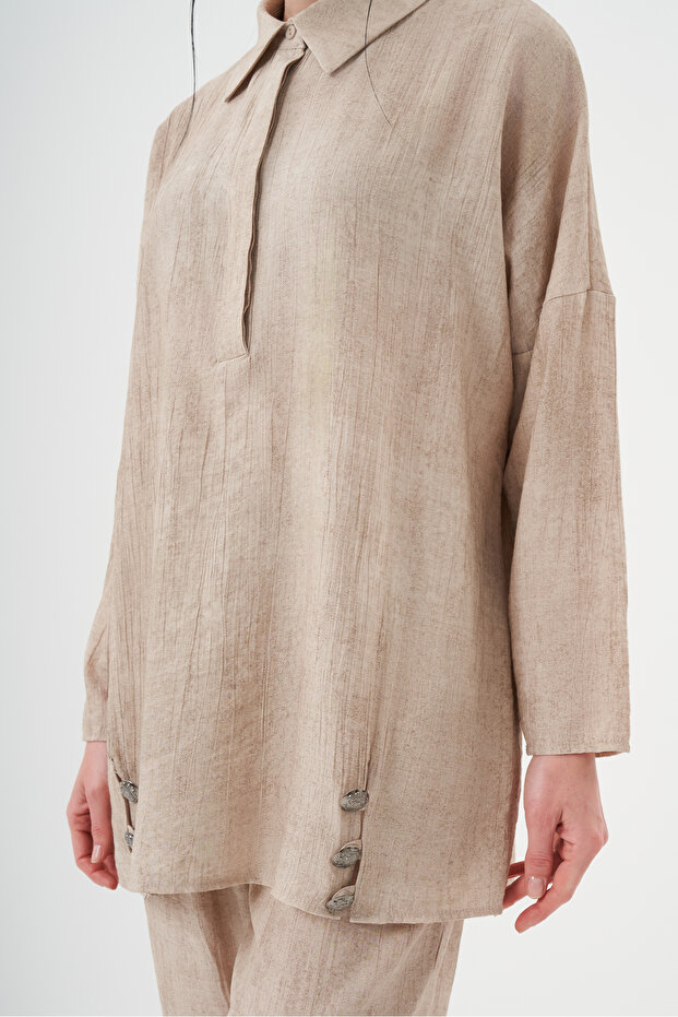 Kadın Gömlekli Basic Takım 8534 - 5