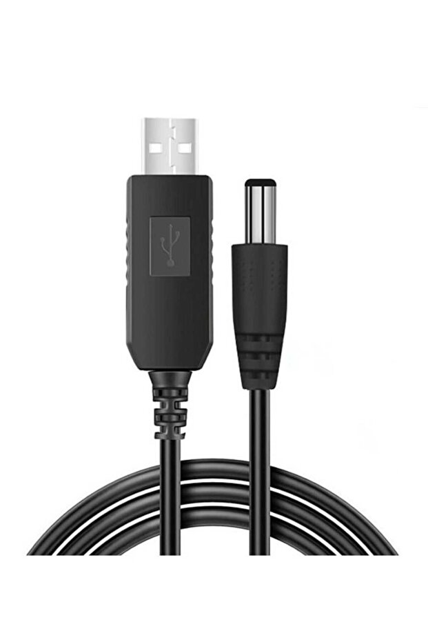 كابل طاقة USB لجهاز التوجيه وضوء USB والصوت 1 متر أسود