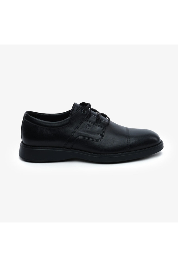 64670 Black Genuine Leather Men's Classic Shoes