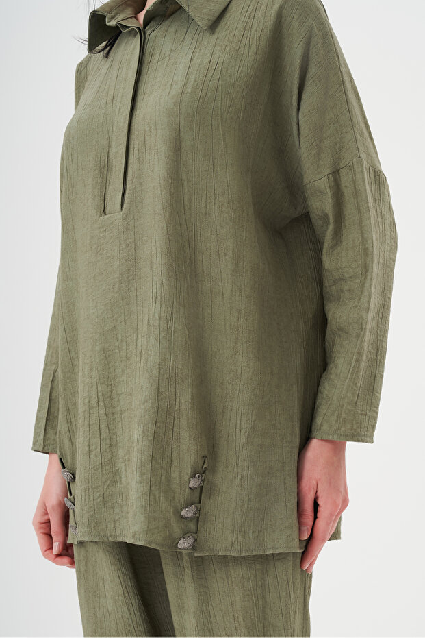 Kadın Gömlekli Basic Takım 8534 - 5