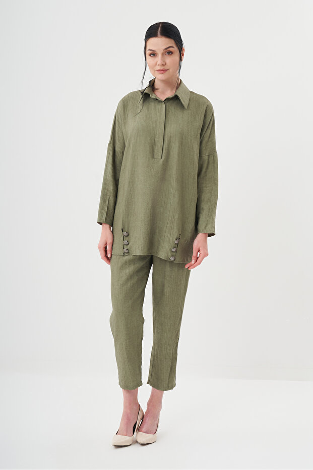 Kadın Gömlekli Basic Takım 8534 - 4