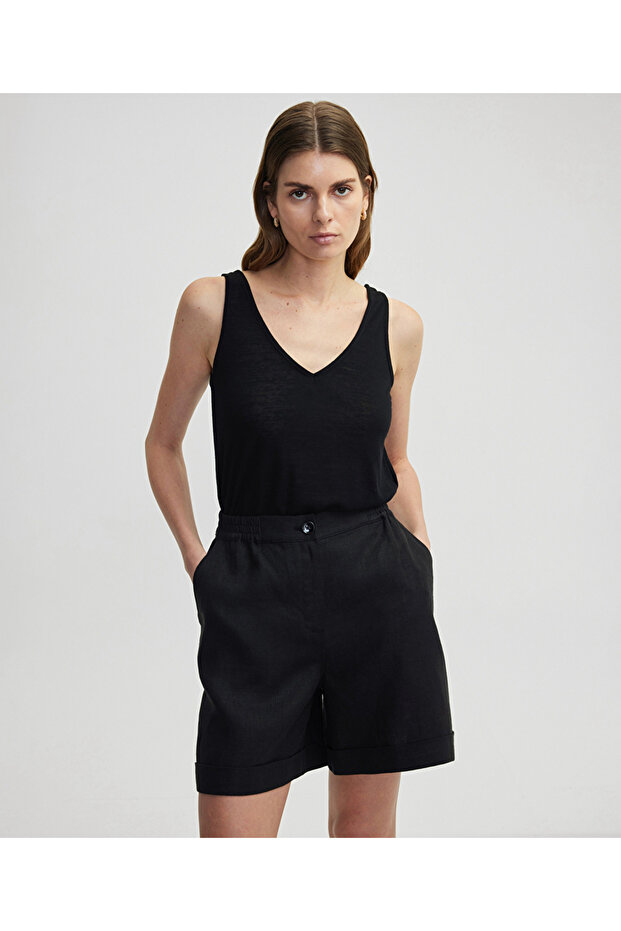 V yaka basic tişört - 1