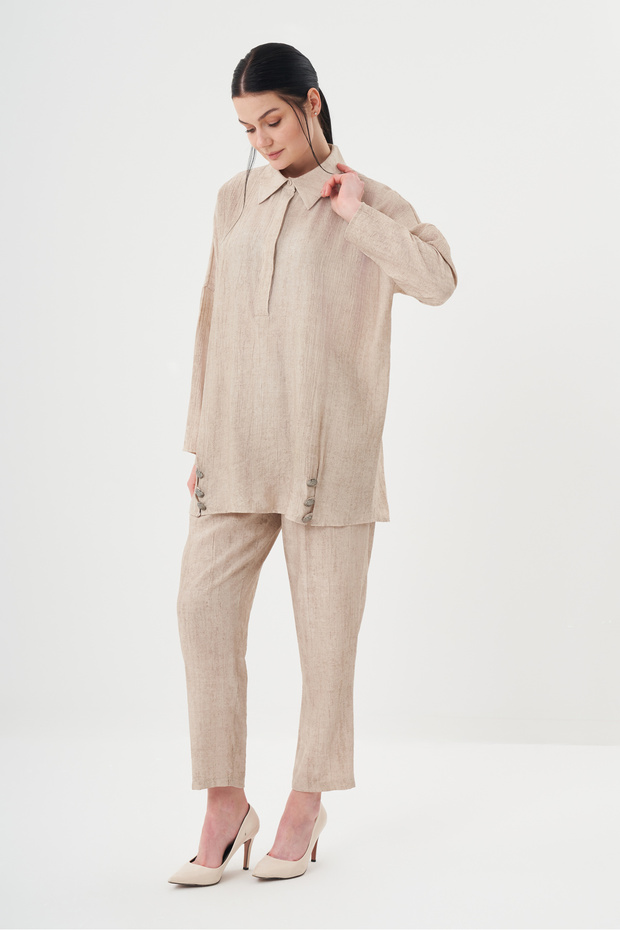 Kadın Gömlekli Basic Takım 8534 - 4
