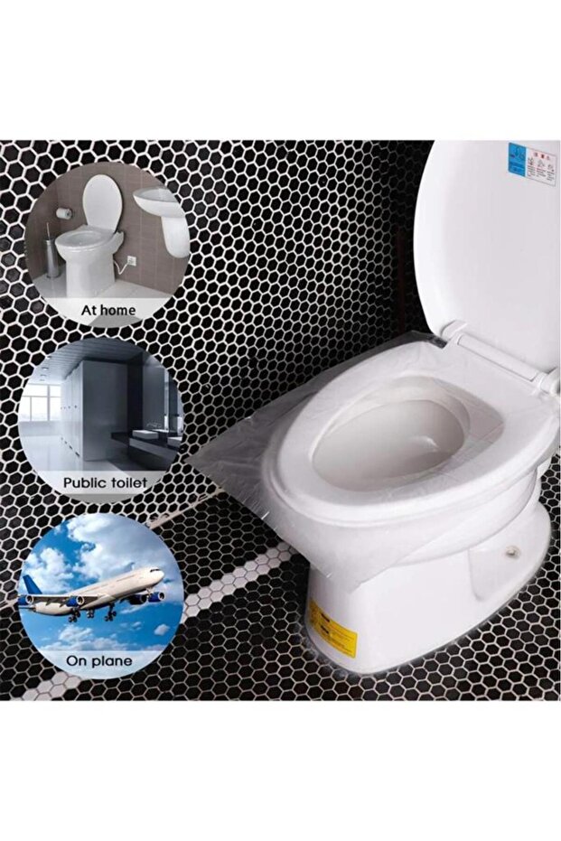 50 Adet Tek Kullanımlık Klozet Kapağı Pedi Koruyucusu Hijyenik Tek Kullanımlık Klozet Kapağı Poşeti - 5