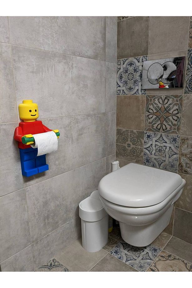 Tuğla Adam Tuvalet Kağıdı Askısı - Brick Toilet Paper Holder - 1