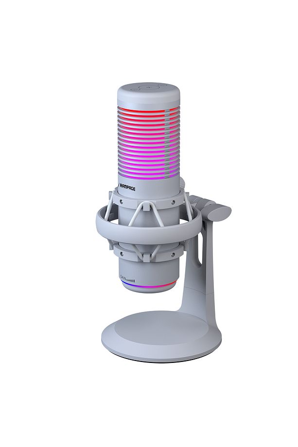 Bemol Beyaz Rgb Shock Mount Oyuncu Mikrofonu Yayıncı Mikrofonu Youtuber Mikrofonu - 6