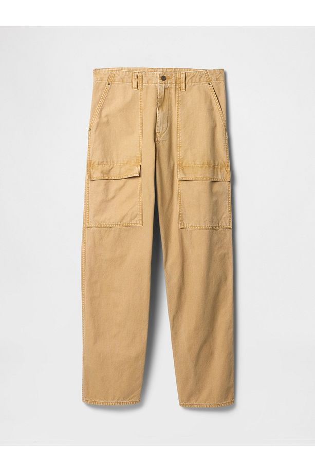 Erkek Sarı Baggy Utility Pantolon - 3