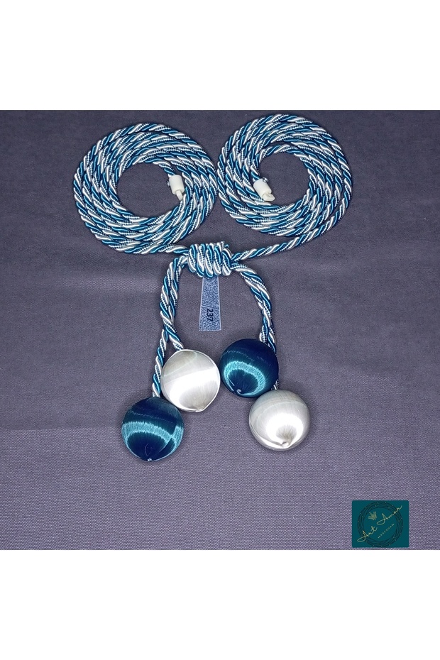 4 Bulk Petrole-Cream (237) Silk Thread Wrap Fon Tulle Double Curtain Ceiling Binding Accessory