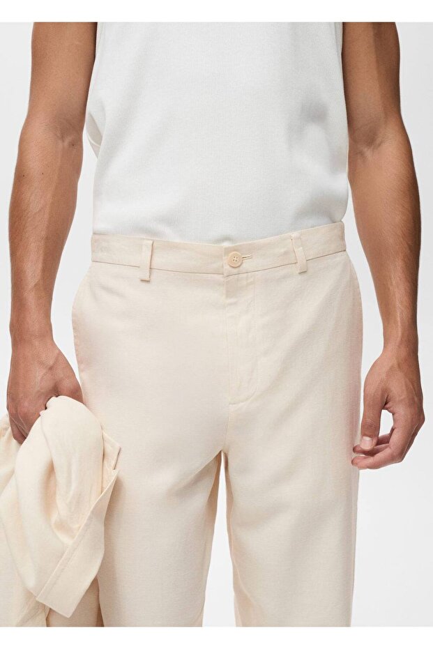 Keten lyocel pantolon - 7