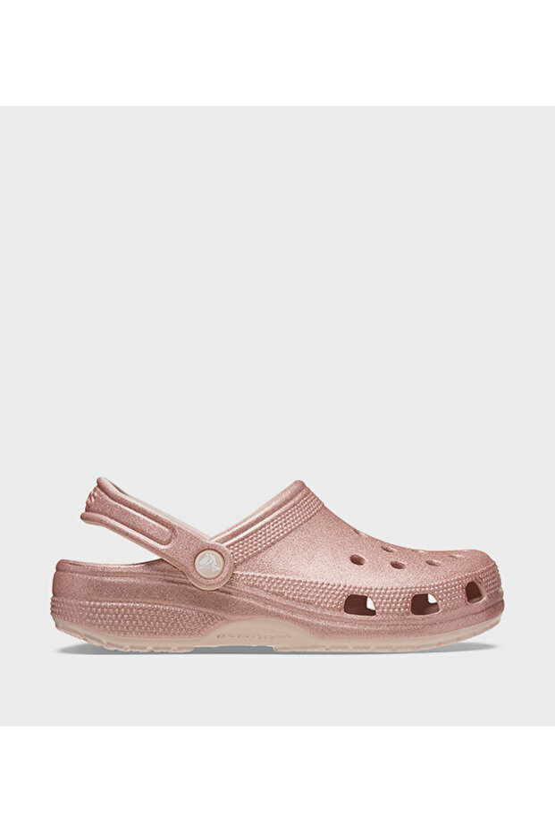 حذاء Crocs Classic Glitter Clog باللون الكوارتز اللامع