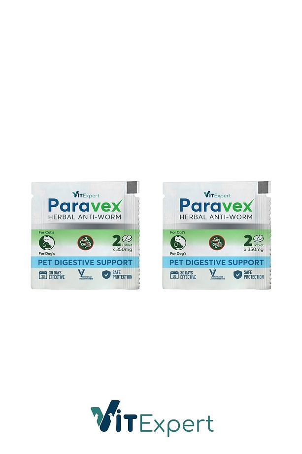 Bitkisel & Lezzetli Kedi Ve Köpek Parazit Tableti Paravex Herbal Anti-worm 4 Adet Tablet - 6