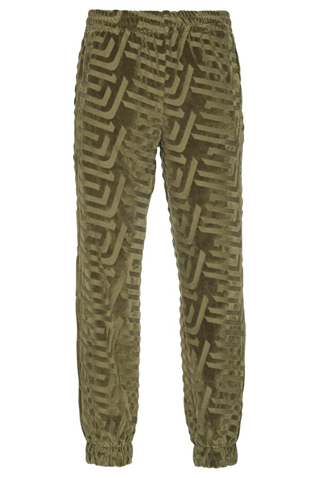 Herren JM233-009-2 SJ Script Logo Geometric Devorèe Velours Trackpants - 1