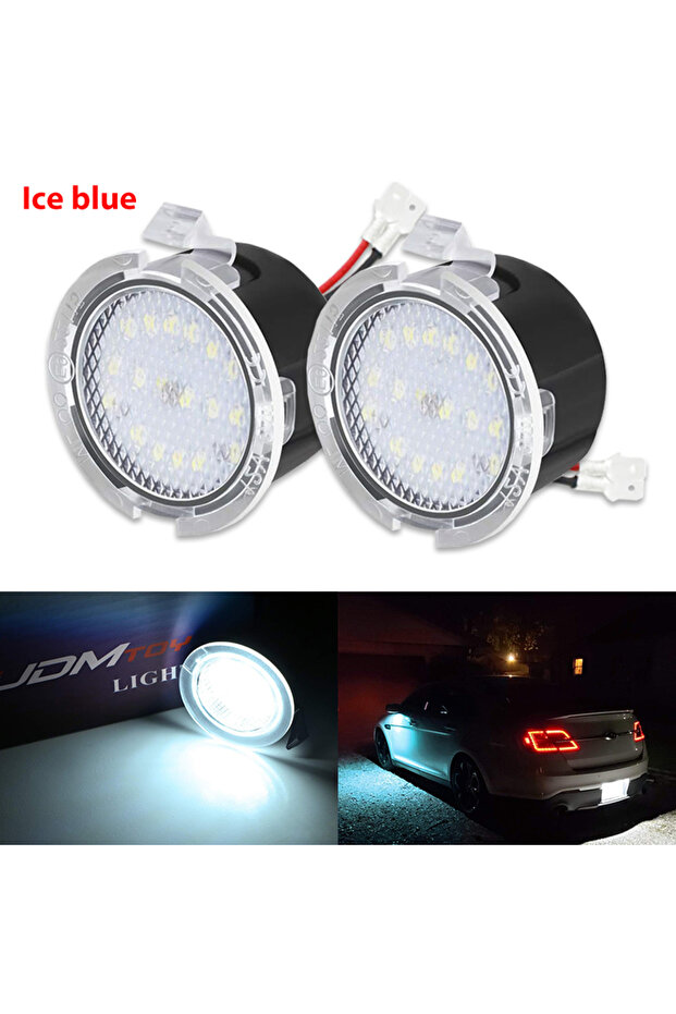 إضاءة LED زرقاء ثلجية 2X للمسارات الجانبية تحت المرآة بنظام CANBUS لسيارات فورد إيدج ورينجر ومونديو F