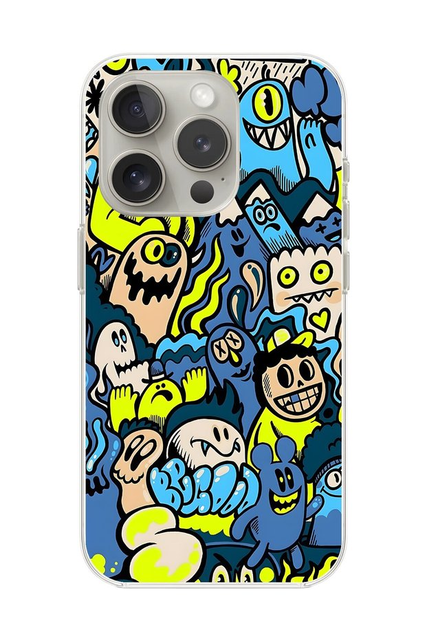 حافظة شفافة متوافقة مع هاتف iPhone 11 Pro Max بتصميم Graffiti 11
