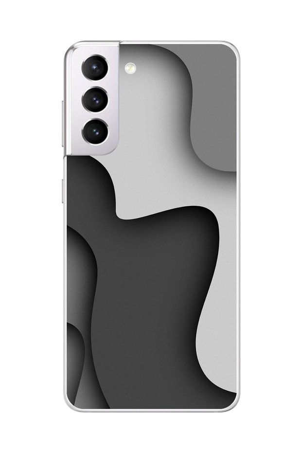 حافظة شفافة متوافقة مع هاتف Galaxy S21 مع تصميم ورق جدران شفاف 2
