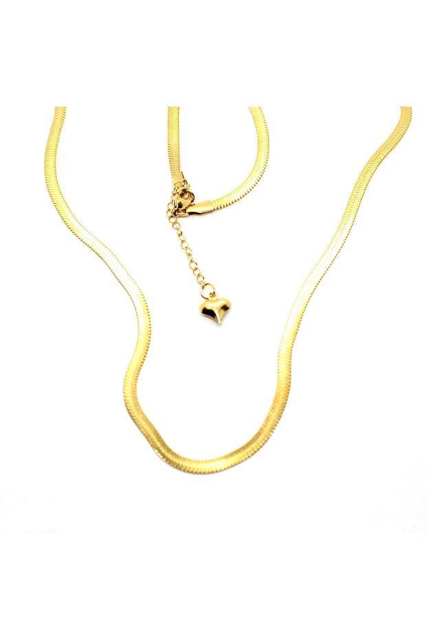 Gold Steel Italian Necklace