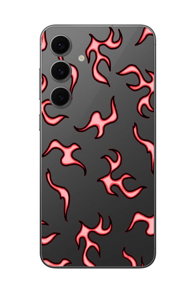 Galaxy S24 Fe Compatible Transparent Case Transparent Wallpaper 4 Designs