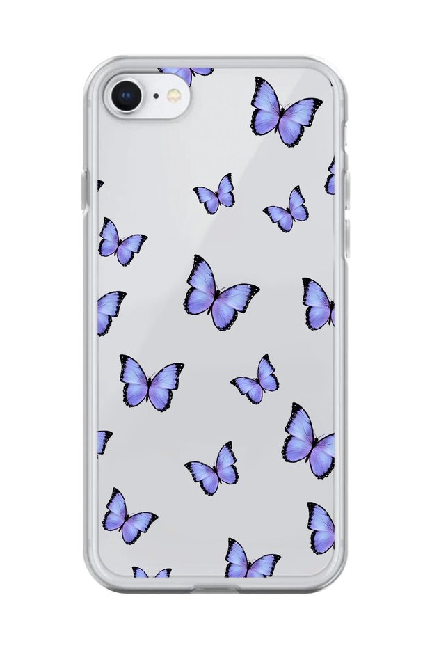 حافظة شفافة متوافقة مع هاتف iPhone 6 Plus بتصميم فراشة شفافة 3