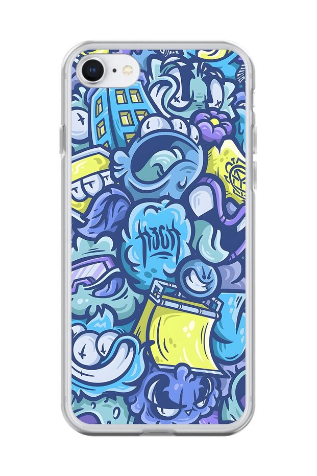 حافظة شفافة متوافقة مع هاتف iPhone 6 بتصميم Graffiti 9