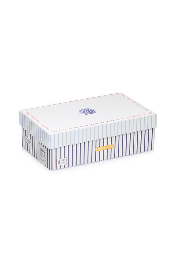 Lcw Home Karışık Çizgi Desenli 2 Kişilik Porselen Kahve Fincan Takımı 90 ml - 5