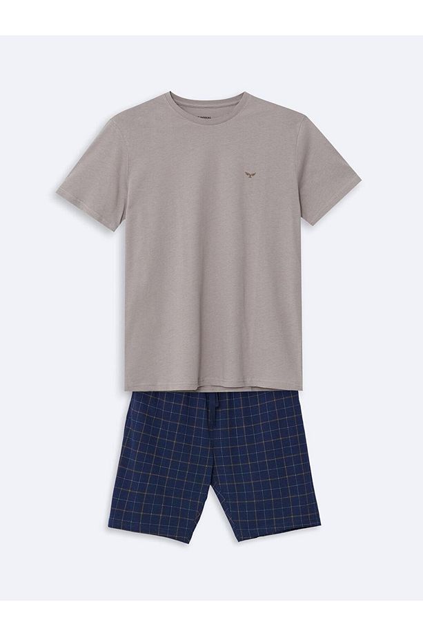 Standart Kalıp Erkek Şortlu Pijama Takımı (S5) - 5