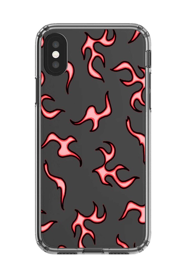 حافظة شفافة متوافقة مع هاتف iPhone XS مع 4 تصميمات