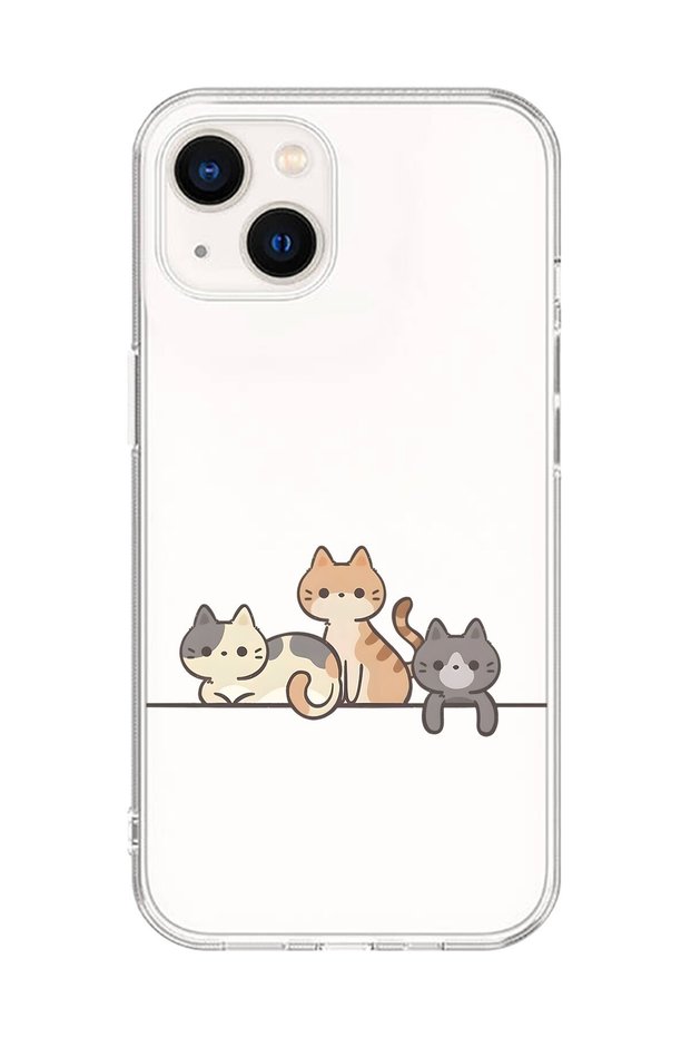 حافظة شفافة متوافقة مع هاتف iPhone 14 Plus بتصميمات Cats 4