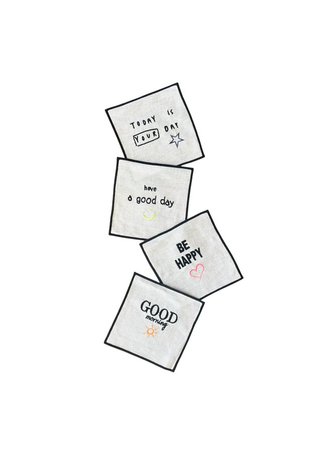 Cocktail Napkins with Positive Energy – Set of 4 (15X15 cm)
