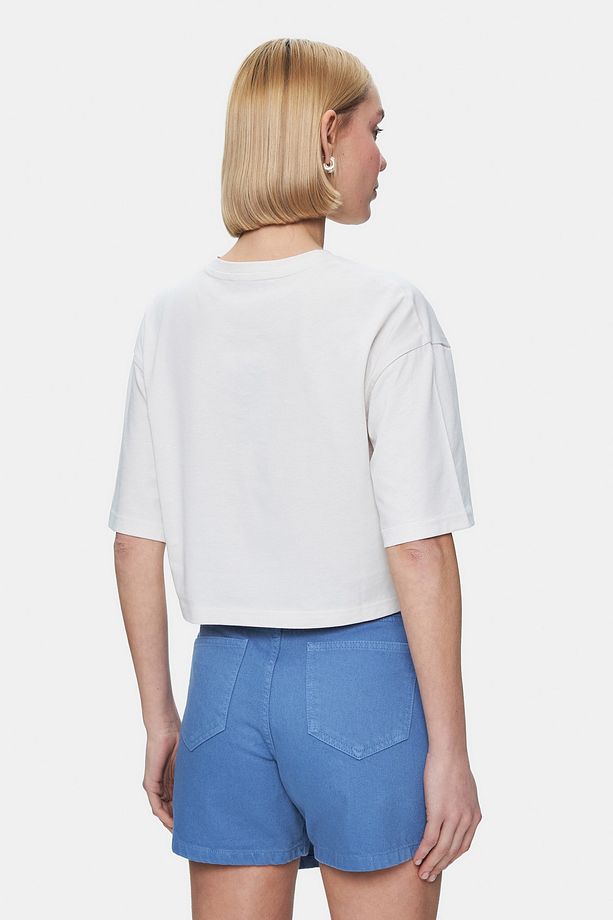 LINDA Mavi Yıkamalı Denim Şort Etek Standard Fit Kadın Şort - 3